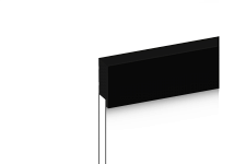 Финишный молдинг Hiwood LF1 BK 50x17x2700 мм, 1 м.п.